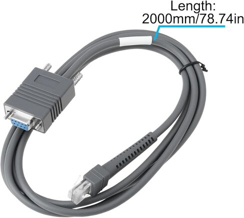 SING F LTD 9-pin Barcode Scanner Serial Cable CBA-R01-S07PAR Compatible with Symbol LS2208 RS232 (2 Meters) in Saudi Arabia