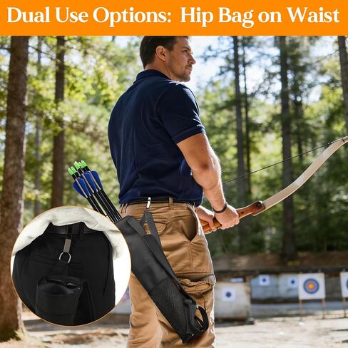 Yolev Adjustable Back Archery Quiver or Compound Recurve Bow - Lightweight Foldable Arrow Quiver Holder Bag for Target Practice Hunting - Archery Accessories Fits 30 Arrows in Saudi Arabia