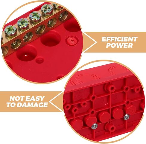 Power Distribution Block Bus Bar 10-Position Heavy Duty Terminal Studs with Waterproof Cover for Automotive Marine Rv Car Audio Installation in Saudi Arabia