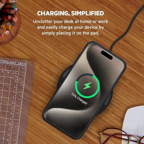 Battery Case for iPhone 15 Pro Max, [12000mAh] Enhanced Portable Protective Qi Wireless Charger Case Battery Pack with CarPlay Wireless Charging Case Compatible for iPhone 15 Pro Max (6.7 inch)-Black in Saudi Arabia