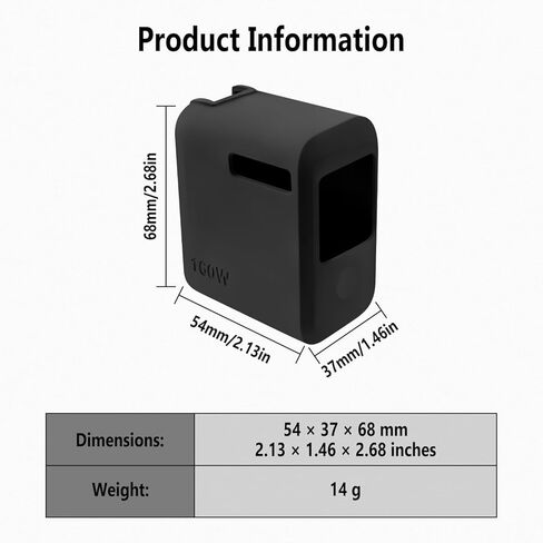 Geiomoo Soft Silicone Case for Anker Prime 160W Charger, Flexible Scratch Resistant Cover (Black) in Saudi Arabia
