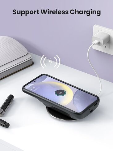 حافظة بطارية NEWDERY بقدرة 10000 مللي أمبير في الساعة لهاتف Samsung Galaxy S24 Plus، حافظة شحن لاسلكية واقية محمولة Qi، حافظة شاحن محمولة واقية مع حزمة بطارية ممتدة قابلة لإعادة الشحن لهاتف S24+ 6.7 بوصة باللون الأسود in Kuwait