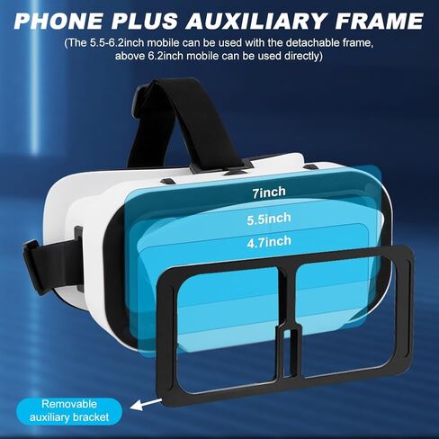 نظارات الواقع الافتراضي، نظارات الواقع الافتراضي ثلاثية الأبعاد، سماعة رأس VR قابلة للتعديل مع عدسة زاوية واسعة لألعاب الأفلام، محمية ضد العيون الزرقاء - مجموعة نظارات الواقع الافتراضي العالمية للمبتدئين in Kuwait