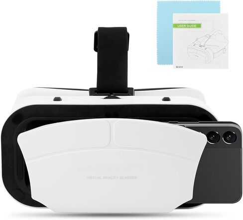 نظارات الواقع الافتراضي، نظارات الواقع الافتراضي ثلاثية الأبعاد، سماعة رأس VR قابلة للتعديل مع عدسة زاوية واسعة لألعاب الأفلام، محمية ضد العيون الزرقاء - مجموعة نظارات الواقع الافتراضي العالمية للمبتدئين in Kuwait