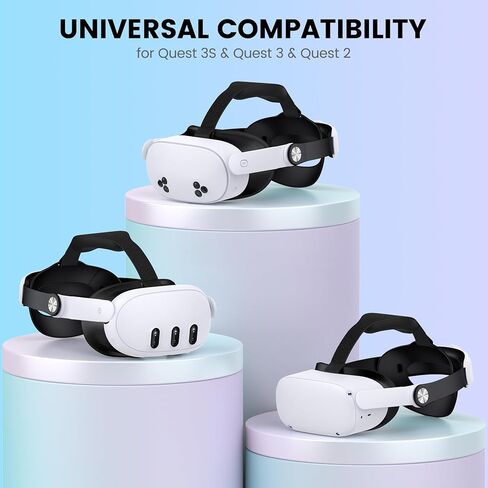 Head Strap for Meta Quest 3S/3/2, Adjustable VR Headset Strap, Knob Adjustable, Pressure Relief VR Headset Accessory,for Better Support&Comfort in Saudi Arabia