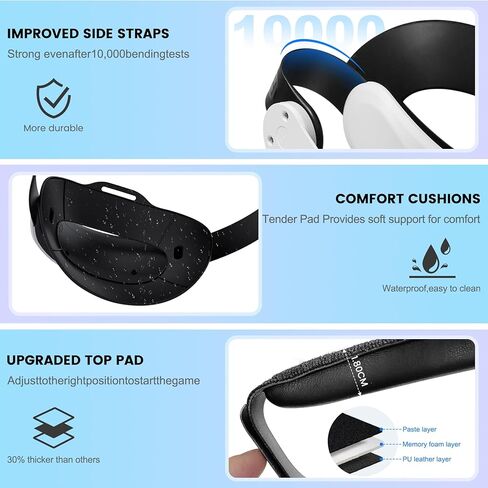 Head Strap for Meta Quest 3S/3/2, Adjustable VR Headset Strap, Knob Adjustable, Pressure Relief VR Headset Accessory,for Better Support&Comfort in Saudi Arabia
