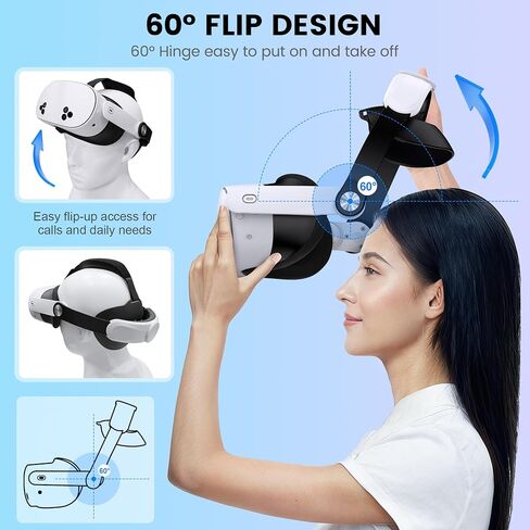 Head Strap for Meta Quest 3S/3/2, Adjustable VR Headset Strap, Knob Adjustable, Pressure Relief VR Headset Accessory,for Better Support&Comfort in Saudi Arabia