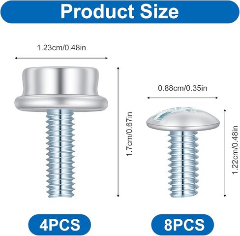 12PCS Helmet Mask Screw Kit Football Helmet Screws Stainless Steel Helmets Visor Repair Kit, Universal Baseball Hardware Replacement Parts Helmets Mask Screw Kits for Football Baseball in Saudi Arabia