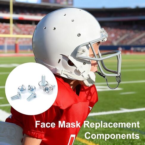 12PCS Helmet Mask Screw Kit Football Helmet Screws Stainless Steel Helmets Visor Repair Kit, Universal Baseball Hardware Replacement Parts Helmets Mask Screw Kits for Football Baseball in Saudi Arabia