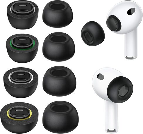 Memory Foam Ear Tips for AirPods Pro 3, Secure Fit, Noise Cancel Improved, Cushiony Memory Foam Tips with Portable Storage Box, Replacement Ear Tip (Assorted S/M/L, 3 Pairs) in Saudi Arabia