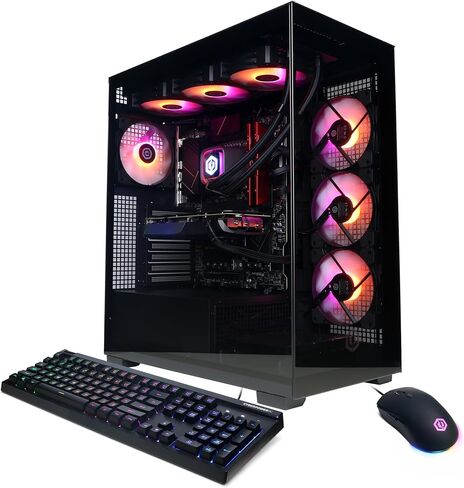 كمبيوتر الألعاب CyberPowerPC، AMD Ryzen 9 9900X، GeForce RTX 5070 12 جيجابايت | Gamer Xtreme، 32 جيجا DDR5، 1 تيرابايت PCIe 4.0 SSD، جاهز للواي فاي ونظام التشغيل Windows 11 Home (GXiVR8080A41) in Kuwait