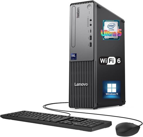 Lenovo ThinkCentre neo 50s Gen 6 Desktop Computer • 20-core Intel Ultra 7 265K Processor • 32GB DDR5 • 2TB SSD • Office 365 for The Web • HDMI+DisplayPort • Wi-Fi 6 • Wired KB & Mouse • Windows 11 in Saudi Arabia