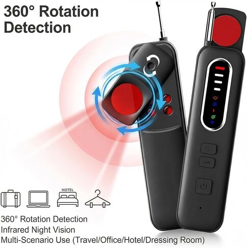 AI Powered 7 in 1 Hidden Camera Detectors,Anti Spy RF Signal Scanner, Infrared GPS Tracker Finder & Bug Detector&Camera Detector for Hotels, Bathrooms, Cars & Offices in Saudi Arabia