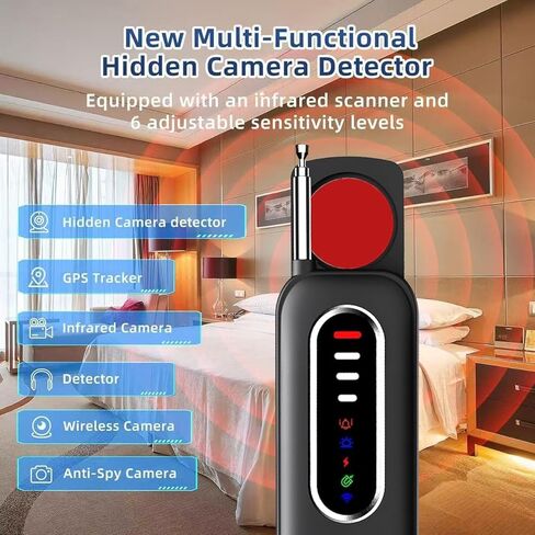 Upgraded Hidden Camera Detectors 7-in-1, Anti-Spy Camera Finder, RF Signal Scanner & GPS Tracker Detector for Hotel, Bathroom, Office & Car Security Camera Detector in Saudi Arabia