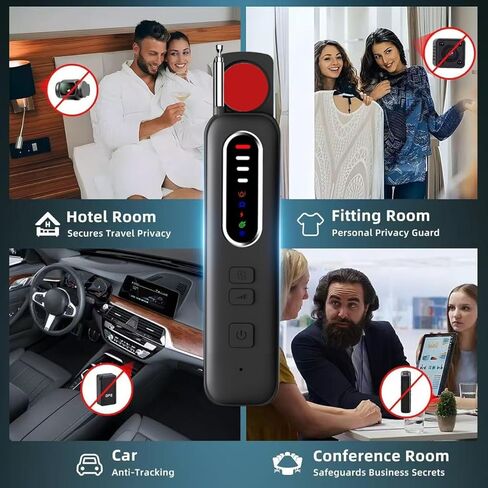 Upgraded Hidden Camera Detectors 7-in-1, Anti-Spy Camera Finder, RF Signal Scanner & GPS Tracker Detector for Hotel, Bathroom, Office & Car Security Camera Detector in Saudi Arabia