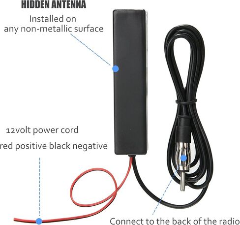 KSaAuto 12V Car Antenna Booster Stereo FM AM Radio Signal Amplifier Amp for Car Vehicle Truck SUV Boat Marine UTV RV Accessories FM Amplifier Audio Radio Stereo Media Head Unit Receiver Hidden Antenna in Saudi Arabia