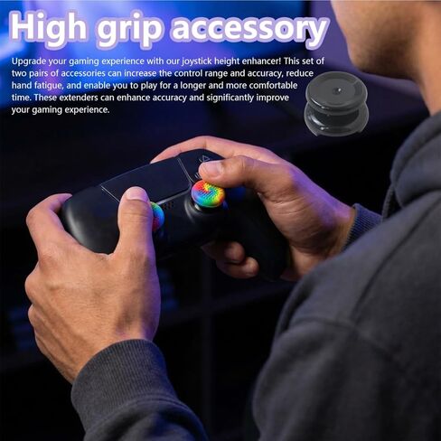 RGNEIN Joystick Grip Accessories Kit with 24 Thumbstick Caps, 4 High-Rise Sticks, 4 Precision Rings Fit for Xbox One Fit for Xbox Series X|S Controllers - Mixed Color A in Saudi Arabia