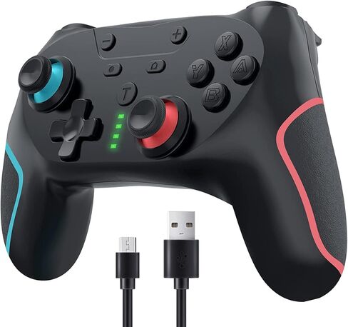 Matbip Wireless Pro Controller for Switch/Switch 2/Switch Lite/Switch OLED, wireless controller for switch with 2 back buttons, 3-level TURBO adjustable (Pink) in Saudi Arabia