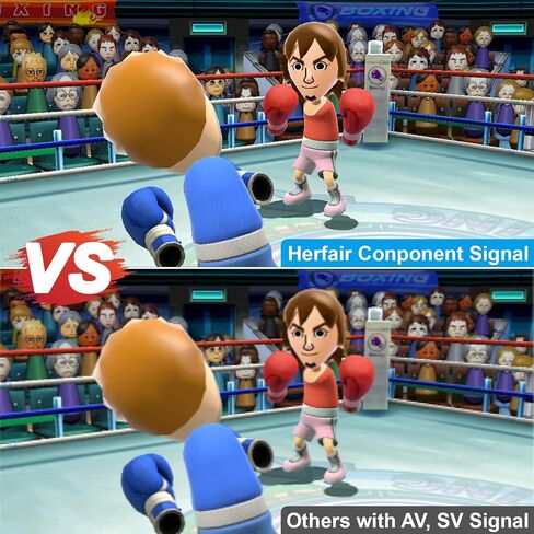 Herfair Wii to HDMI Adapter, 2026 Upgraded Component Signal Video Cable, 1080P Upscaler Full HD Output Compatible with Wii, Wii U, HDTV, Monitor & Supports All Wii Display Modes in Saudi Arabia