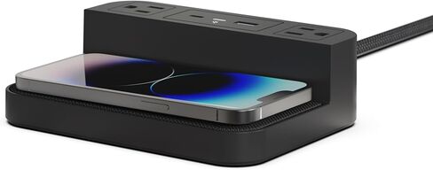 محطة شحن بدون توقف P بجانب السرير - شحن لاسلكي، طاقة USB وUSB-C، مقابس تيار متردد 2X تصميم على مستوى الفنادق. in Kuwait
