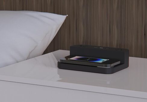 محطة شحن بدون توقف P بجانب السرير - شحن لاسلكي، طاقة USB وUSB-C، مقابس تيار متردد 2X تصميم على مستوى الفنادق. in Kuwait