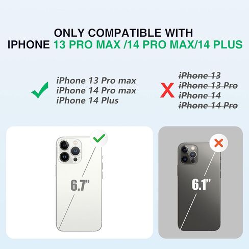 حافظة بطارية لهاتف iPhone 14 Pro Max/14 Plus/13 Pro Max/12 Pro Max، حافظة قابلة لإعادة الشحن مصنوعة من مادة TPU الناعمة المضادة للانزلاق نحيفة 8000 مللي أمبير في الساعة 15 وات صندوق عصير شحن سريع لهاتف 12/13/14 Pro Max/14 Plus 6.7 بوصة - أسود in Kuwait