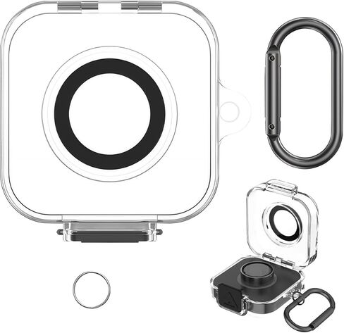 Smart Ring Charger Protective Case,Compatible with Oura Ring Gen 4 Charger, Clear Cover for Travel, Daily Use & Storage,for Owners,with Carabiner, Only Protective Cases (Grey) in Saudi Arabia