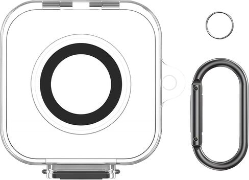 Smart Ring Charger Protective Case,Compatible with Oura Ring Gen 4 Charger, Clear Cover for Travel, Daily Use & Storage,for Owners,with Carabiner, Only Protective Cases (Grey) in Saudi Arabia