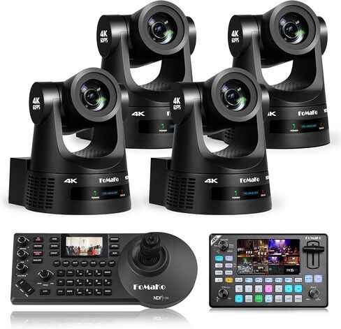 FoMaKo 4K 60fps NDI PTZ Camera, Supports NDI HX3 4K 60fps Output, 20x Optical Zoom, for ER Documentary Streams and Product Launch Events Live Streaming（K600NX4+KC602+KC608 Pro in Kuwait