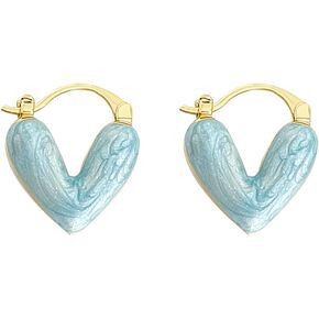 Heart Gold Earrings Hoops Small Gold Hoop Earrings for Women Hypoallergenic Earring Jewelry for Gifts