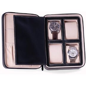 بي بيرك حافظة جلدية سوداء لتنظيم 4 ساعات واكسسوارات من اكزيكتيف ترافيل in Kuwait