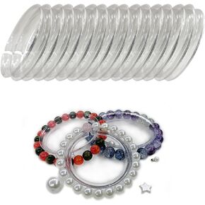 Acrylic Bracelet Display Holder Clear Bracelet Organizer Stand for Jewelry Selling Packing Storage and Showcase Bangle Plastic Support Rack for Display Case 18 Pcs Small