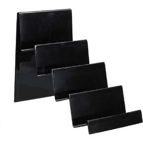 PATIKIL Acrylic Wallet Display Stand Holder Storage Rack Shelf Desktop Wallet Purse Handbag Organizer Decoration Black 5.51 x 10.04 x 7.87 Inch
