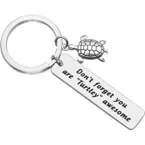 Vadaka Turtle Lover Encouragement Jewelry Turtle Inspirational Keychain for Girls Daughter Boys Sea Ocean Gift Jewelry Motivational Jewelry Keychain for Men Women Birthday Christmas Graduation Gifts