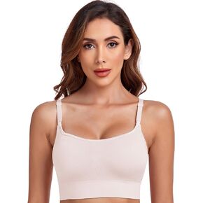 GXXGE Women's Wireless T-Shirt Bra, Moisture-Wicking Smoothing Bra, Full-Coverage Comfortable Bra for Girls 911