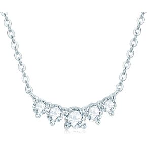 AINUOSHI Moissanite Pendant Necklace 925 Sterling Silver with 18K Gold Plating, Jewelry Box Packed