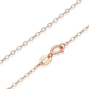 SEA OF ICE Sterling Silver 1mm Thin Delicate Flat Cable Chain Necklace, All Size 14-36 inch in Kuwait