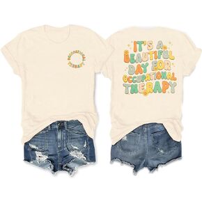 Occupational Therapy Shirt Women: OT T-Shirt Autism Awareness T-Shirt Funny OT Therapist Gifts Tops