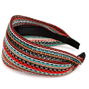 Boho Headbands for Women, Non-slip Wide Headbands Large Head Bands for Women's Hair, Thick Headbands with Teeth Fashion Hairbands Hair Accessories for Women Girls (Black)