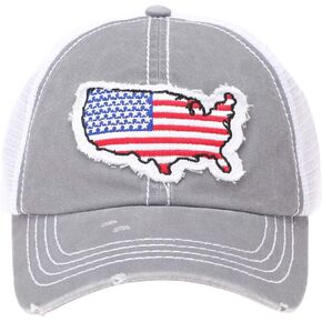 MIRMARU Women’s Baseball Caps Distressed Vintage Patch Washed Cotton Low Profile Embroidered Mesh Snapback Trucker Hat