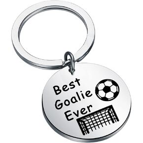 LQRI Soccer Goalie Keychain Goal Keeper Gift Best Goalie Ever Keychain Funny Goalie Gifts Soccer Jewelry Soccer Player Gifts