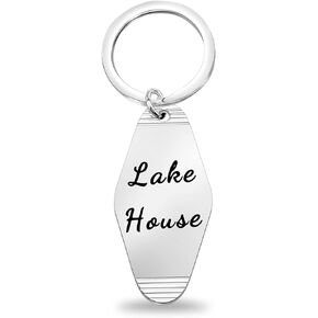 TGBJE Lake House Gift Key To The Lake House Owner Keychain Gift New Lake House Gift Vintage Motel Inspired Keychain