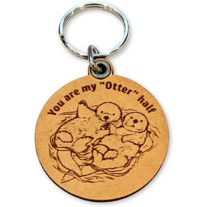 ForLeatherMore Genuine Leather Keychain for Significant Other Lightweight and durable