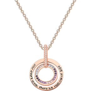 BAUNA After Every Storm there Is A Rainbow Of Hope Rainbow Necklace Encouragement Inspirational Jewelry for New Mom BFF