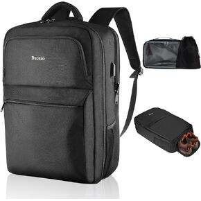 17 Inch Laptop Backpack for Men and Women,40L Travel Laptop Backpack With Shoe Compartment USB Charging Port,Waterproof Backpack Work Large Backpack for Weekender Black,College backpack