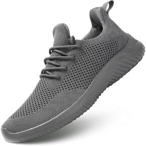 Men's Slip On Running Shoes Fashion Walking Sneakers Mesh Soft Sole Loafers Comfortable & Light-Weight Tennis Work Trainers