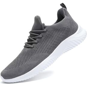 Men's Slip On Running Shoes Fashion Walking Sneakers Mesh Soft Sole Loafers Comfortable & Light-Weight Tennis Work Trainers