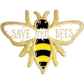 Honey Bee Brooches Pin Funny Cartoon Bee Kind Insect Enamel Lapel Pins Save The Bees Broaches for Women Girls Sweater Jacket Hat Bag Pack Pin Jewelry