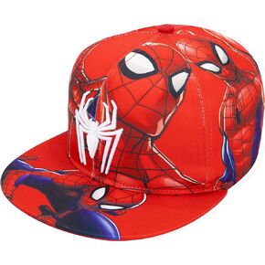 قبعة بيسبول للرجال من Marvel Comics، مطرزة/مطبوعة، قبعة بيسبول ذات حافة مسطحة ومطرزة/مطبوعة