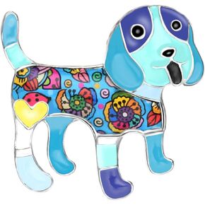 NEWEI Enamel Cute Dog Brooch Pins Charms Gifts for Women And Dog Lovers